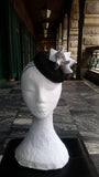 Cracked black and White flower headband